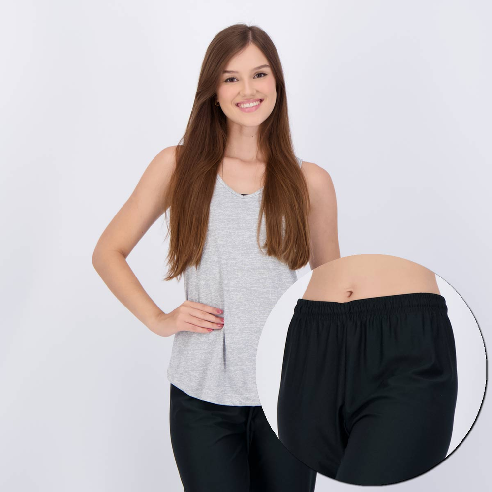 Conjunto Regata e Calça Area Preta e Mescla Conjunto Regata e Calça Area Preta e Mescla
