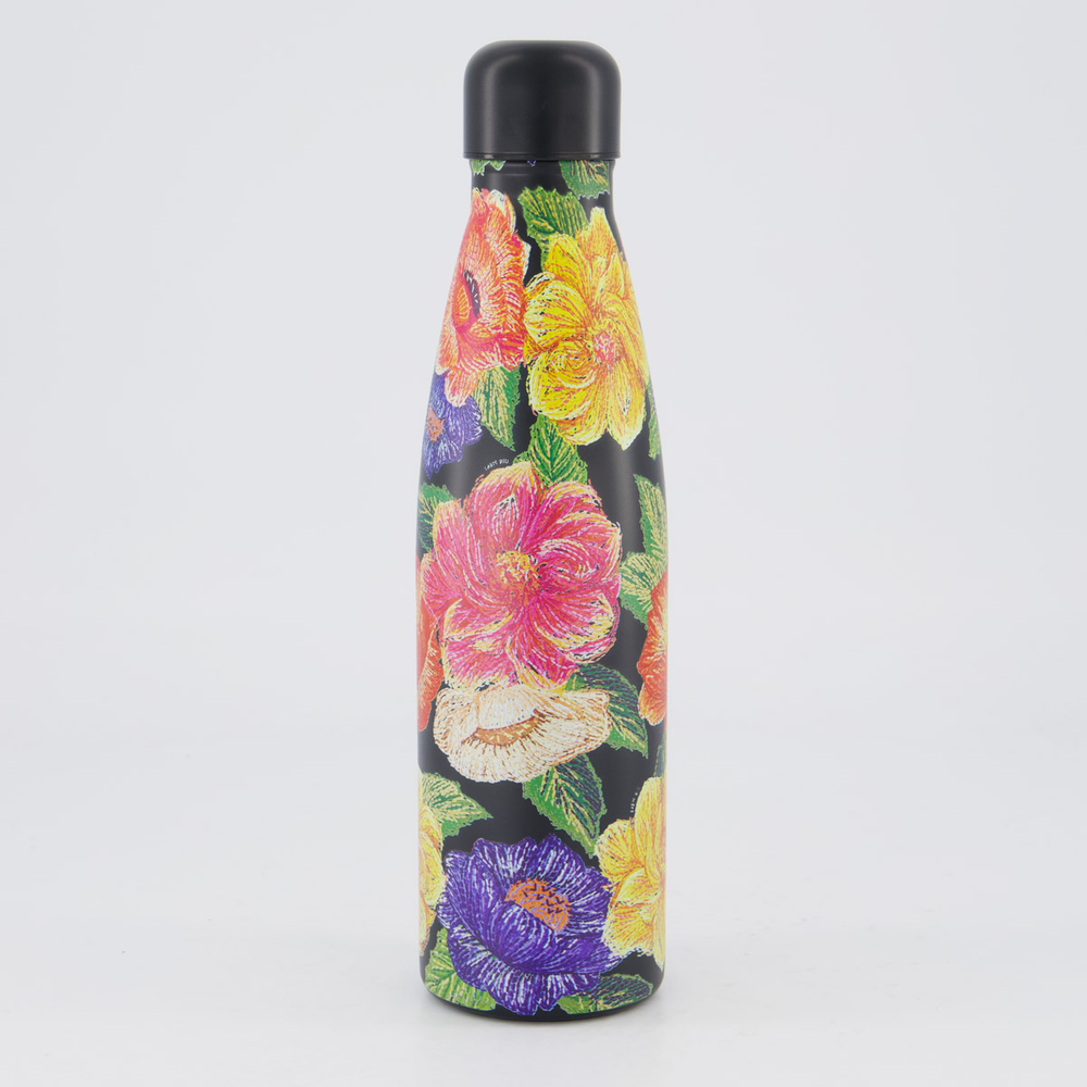 Garrafa Farm Glub Glub Floral Paraiso 500ML Preta Garrafa Farm Glub Glub Floral Paraiso 500ML Preta