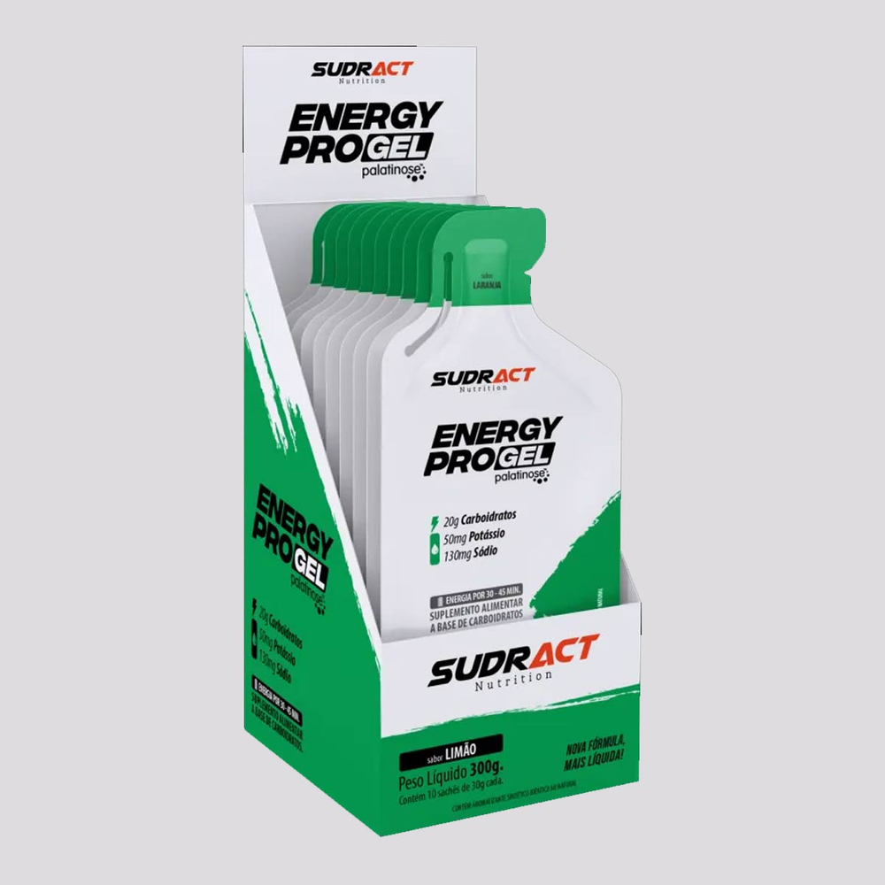 Gel Carbo Sudract Energy Pro 10 Sachês de 30g