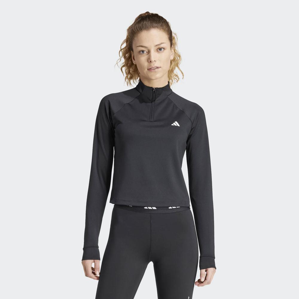 Jaqueta Adidas TR-ES 1/4Zzip Feminina Preta Jaqueta Adidas TR-ES 1/4Zzip Feminina Preta