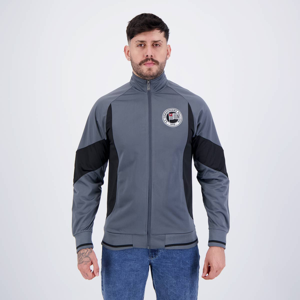 Jaqueta Corinthians Trilobal Cinza Jaqueta Corinthians Trilobal Cinza