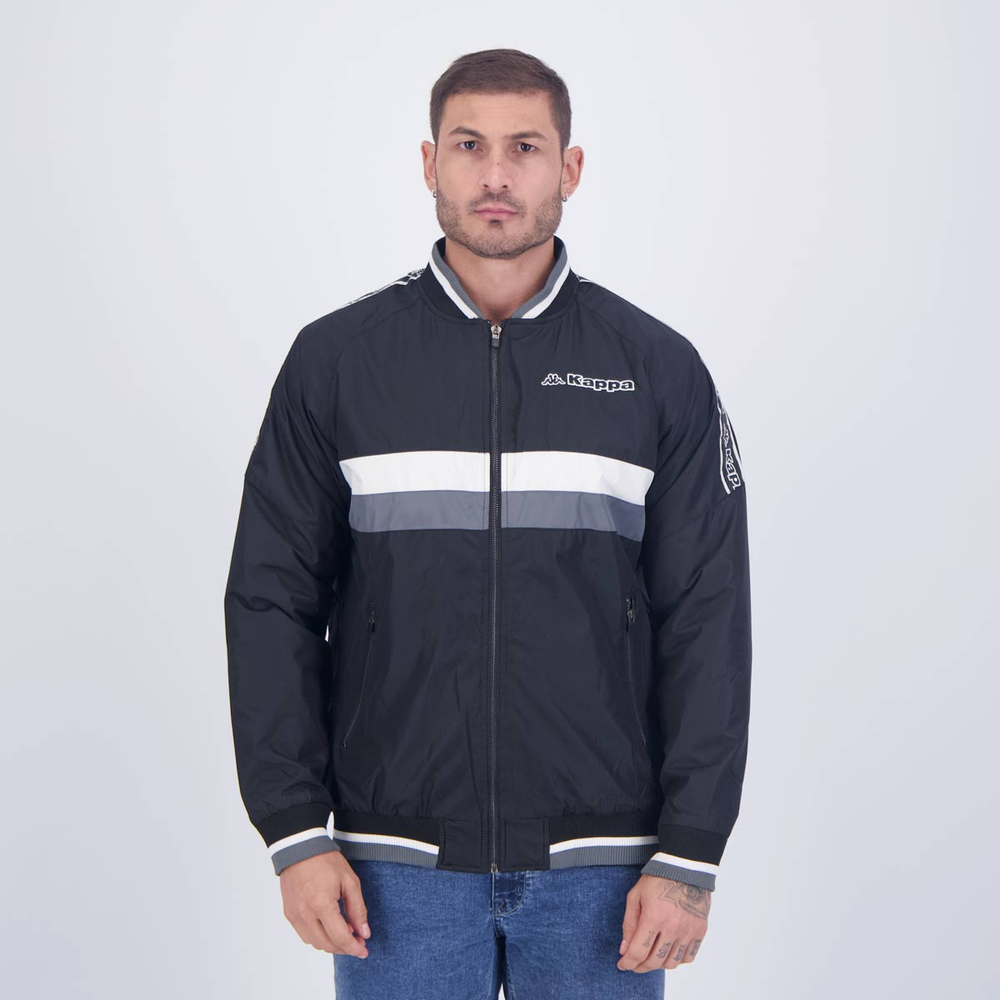 Jaqueta Kappa Bomber Sport Preta Jaqueta Kappa Bomber Sport Preta