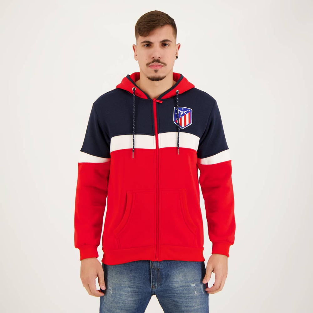 Jaqueta Moletom Atlético de Madrid Vermelha Jaqueta Moletom Atlético de Madrid Vermelha
