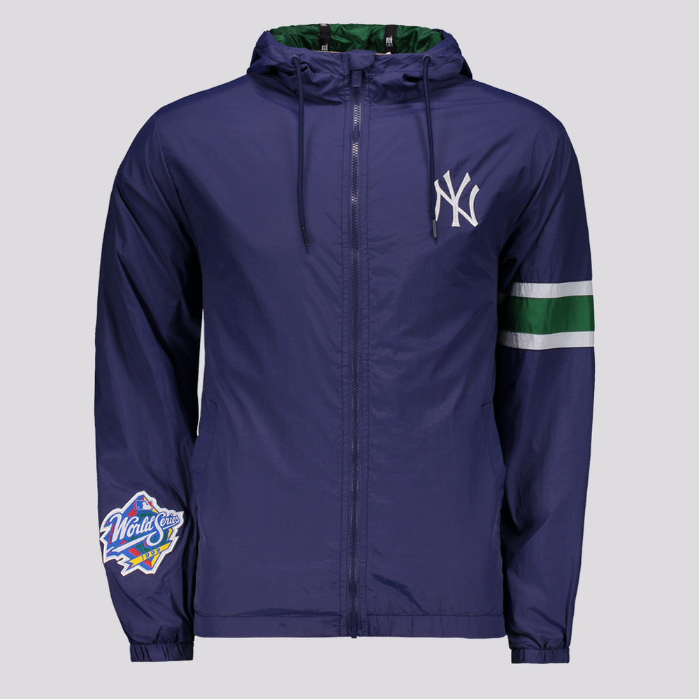 Jaqueta New Era Corta Vento Windbreaker MLB New York Yankees Core Marinho