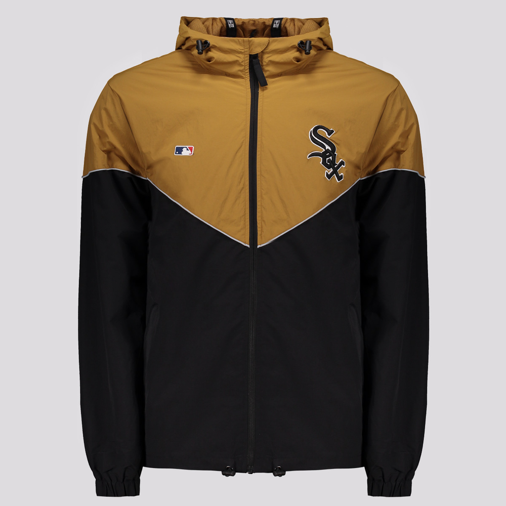 Jaqueta New Era MLB Chicago White Sox Street Preta e Bege Jaqueta New Era MLB Chicago White Sox Street Preta e Bege