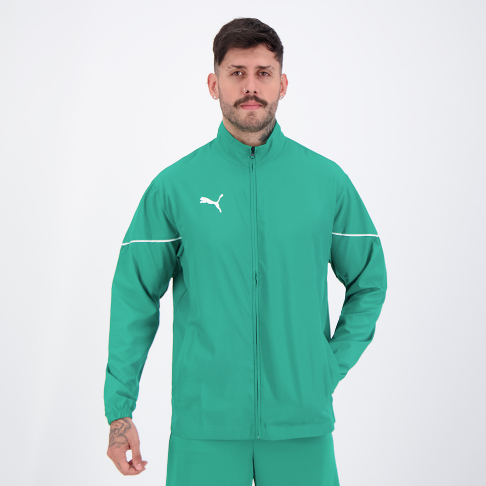 Jaqueta Puma Teamrise Sideline Verde Jaqueta Puma Teamrise Sideline Verde