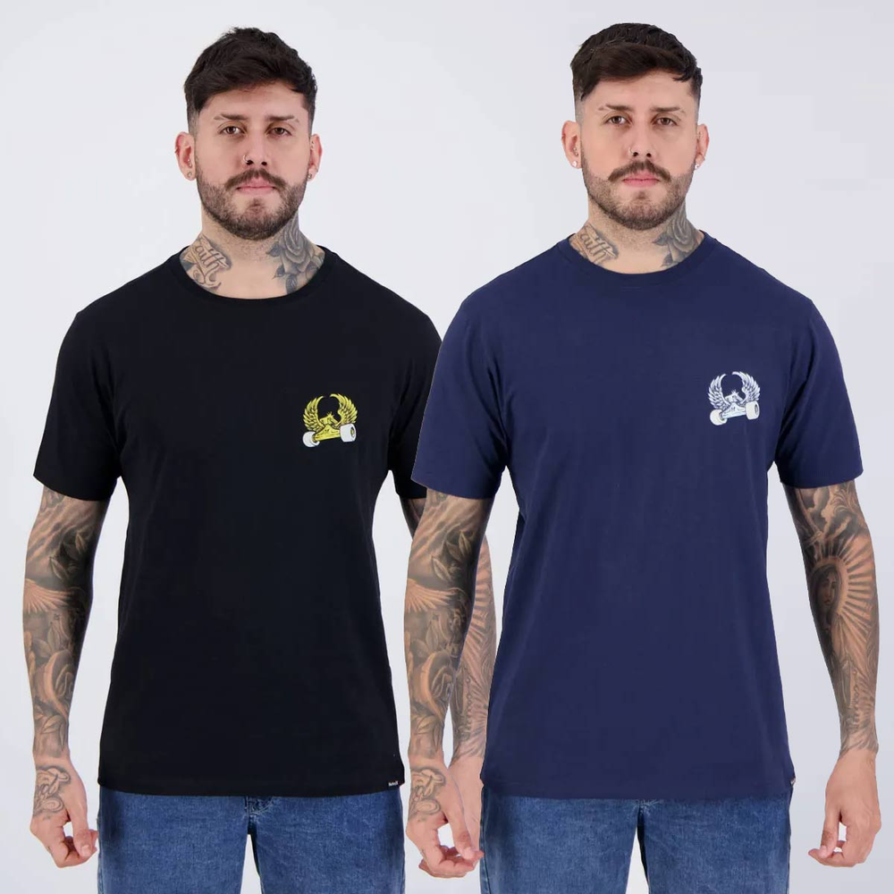 Kit 02 Camisetas Hurley Preto e Marinho Kit 02 Camisetas Hurley Preto e Marinho