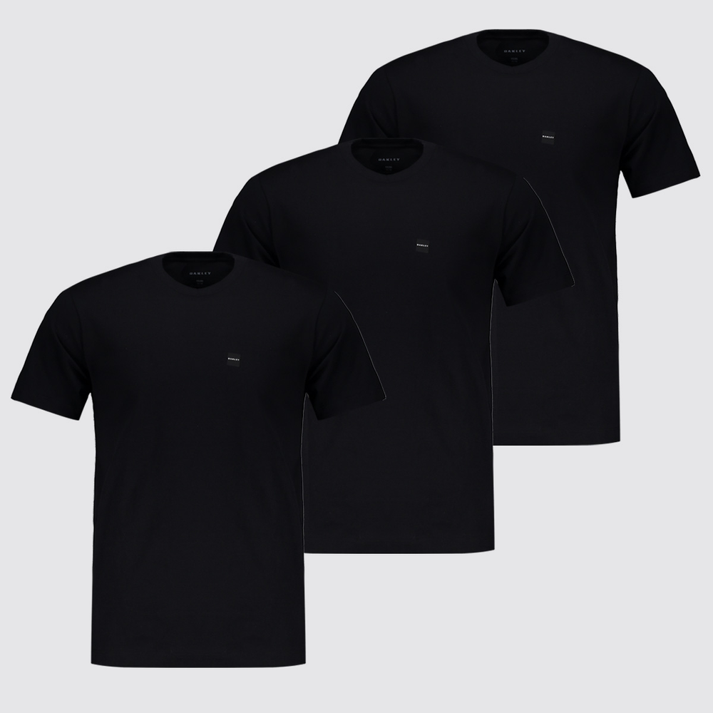 Kit 03 Camisetas Oakley Patch Three Preta Kit 03 Camisetas Oakley Patch Three Preta