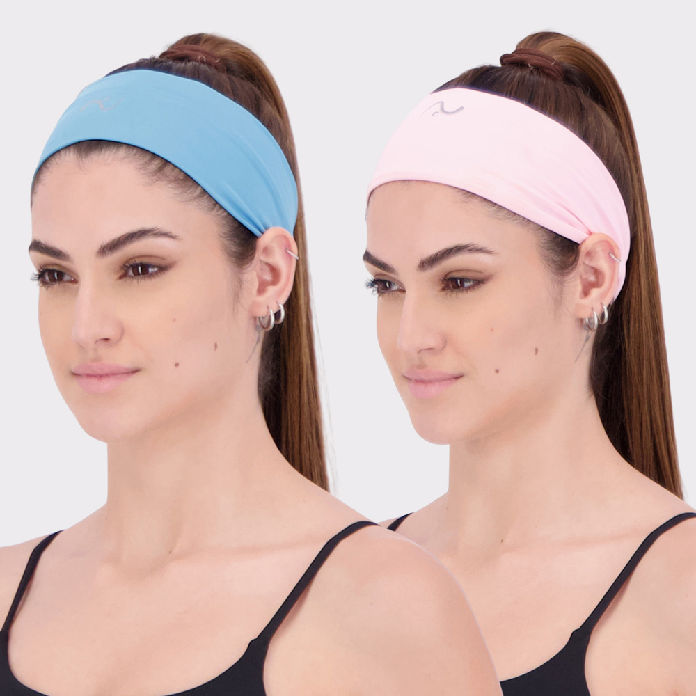 Kit 2 Heandbands Snugg Running Poliamida Azul e Rosa Kit 2 Heandbands Snugg Running Poliamida Azul e Rosa