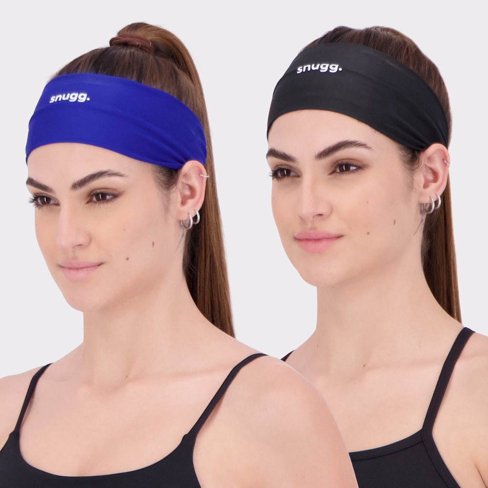 Kit 2 Heandbands Snugg UV50+ Preta e Azul Kit 2 Heandbands Snugg UV50+ Preta e Azul