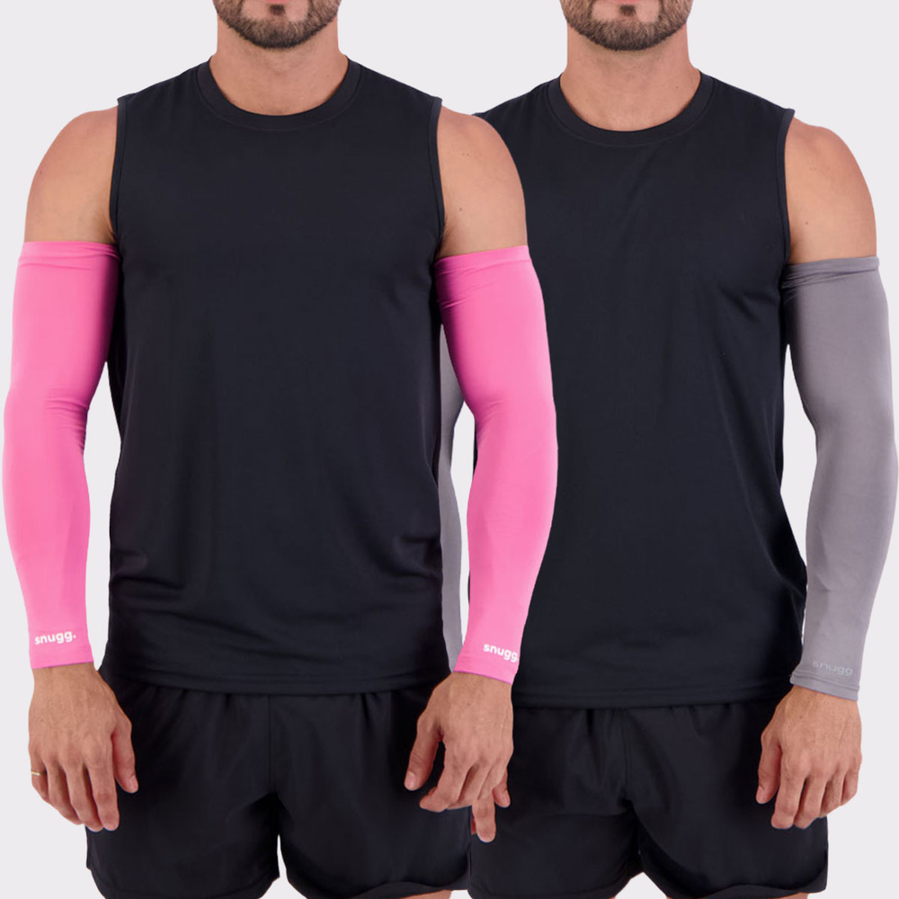 Kit 2 Manguitos Snugg UV50+ Longo Rosa e Cinza Kit 2 Manguitos Snugg UV50+ Longo Rosa e Cinza