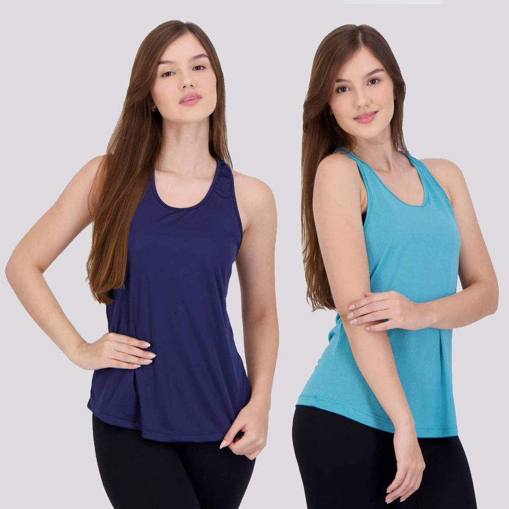 Kit 2 Regatas Area Bio Feminina Marinho e Azul Kit 2 Regatas Area Bio Feminina Marinho e Azul
