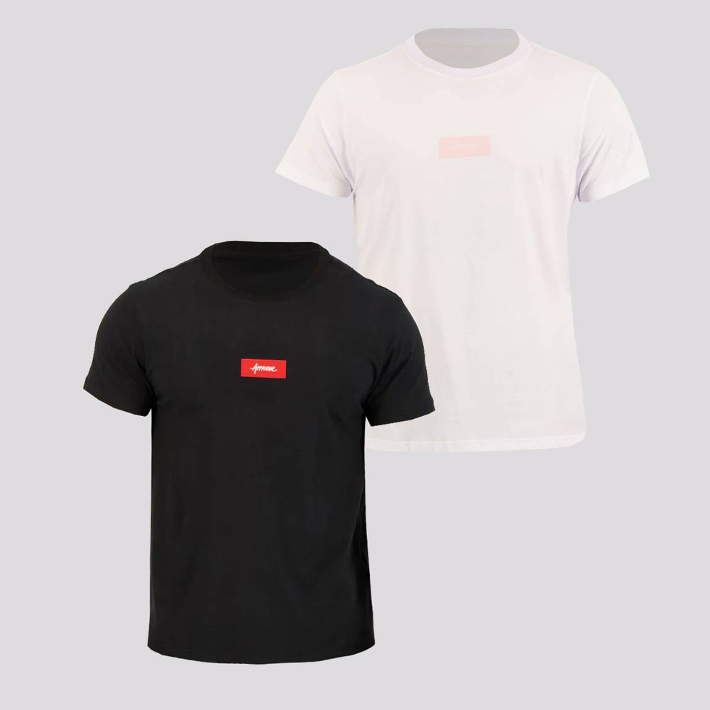 Kit de 2 Camisetas Approve Classic Preta e Branca Kit de 2 Camisetas Approve Classic Preta e Branca