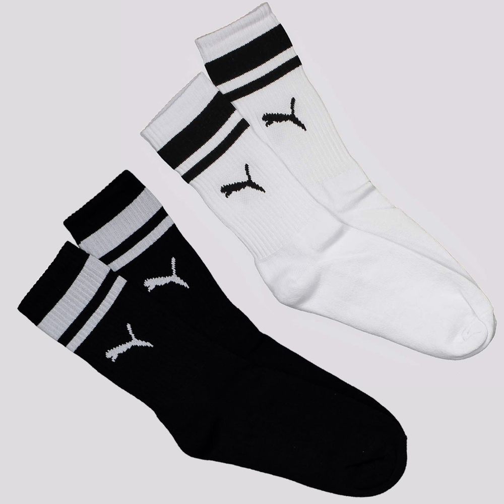 Kit de Meia Puma 2 Pares Cano Longo Heritage Femin Kit de Meia Puma 2 Pares Cano Longo Heritage Femin