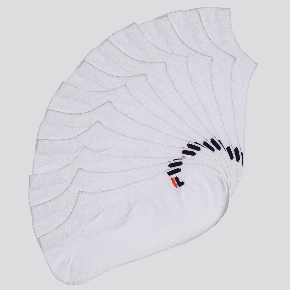 Kit Meia 12 Pares Fila Cano Curto Lisa Branco Kit Meia 12 Pares Fila Cano Curto Lisa Branco