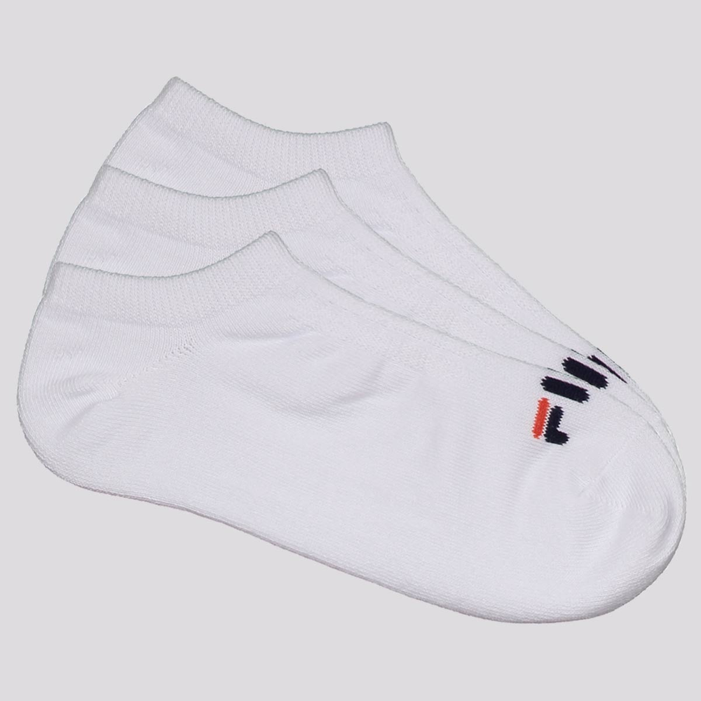 Kit Meia 3 Pares Fila Cano Curto Lisa Branco