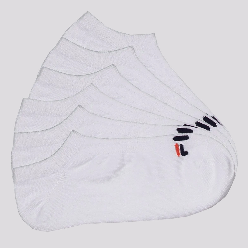 Kit Meia 6 Pares Fila Cano Curto Lisa Branco Kit Meia 6 Pares Fila Cano Curto Lisa Branco