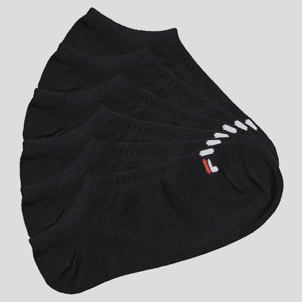 Kit Meia 6 Pares Fila Cano Curto Lisa Preto Kit Meia 6 Pares Fila Cano Curto Lisa Preto