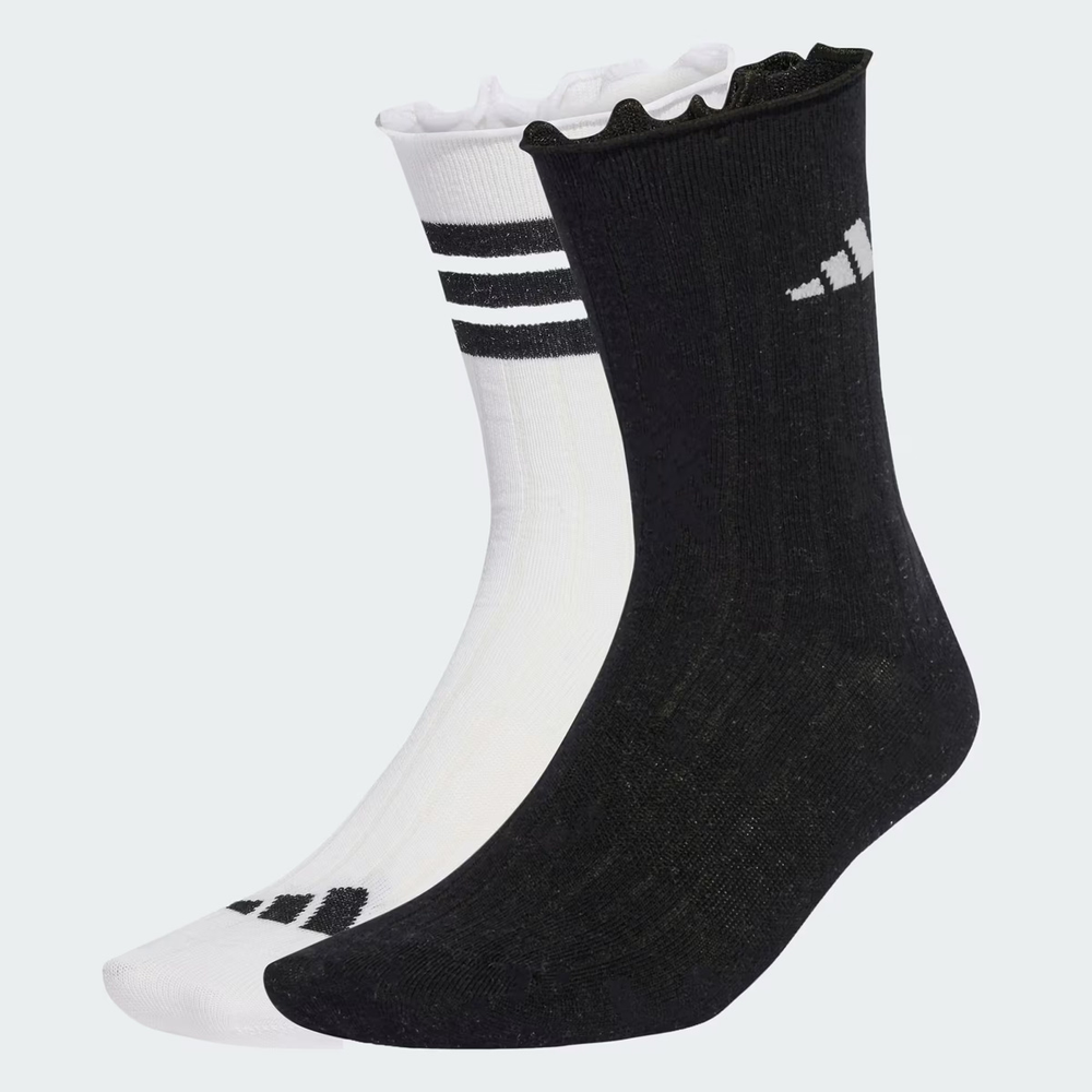 Kit Meia Adidas Glow 2 Pares Branca e Preta Kit Meia Adidas Glow 2 Pares Branca e Preta