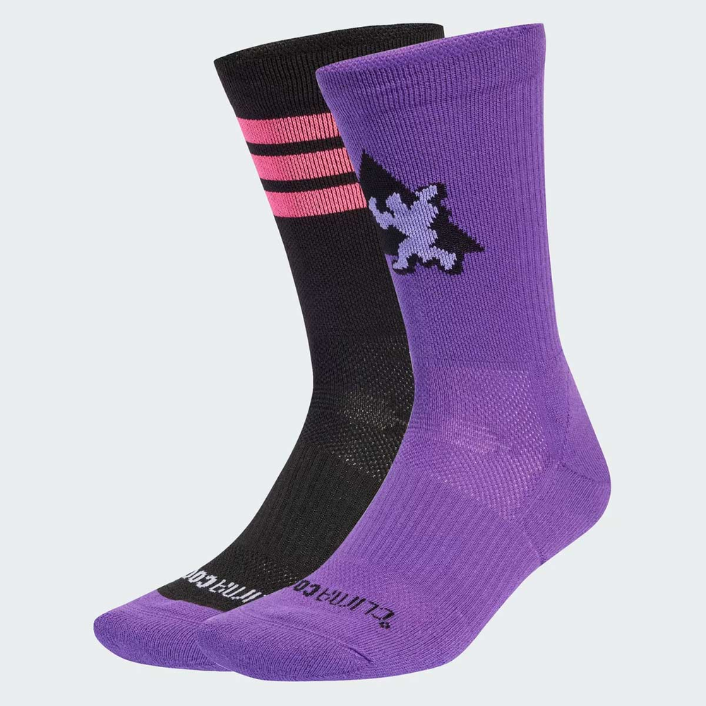 Kit Meia Adidas Pride Crew 2 Pares Preta e Roxa Kit Meia Adidas Pride Crew 2 Pares Preta e Roxa