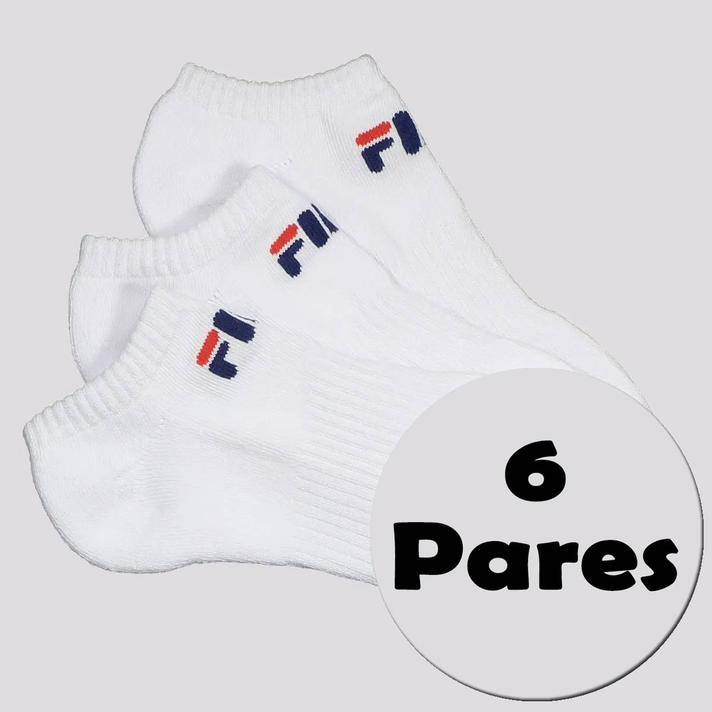 Kit Meia Fila 6 Pares Cano Curto Branco Kit Meia Fila 6 Pares Cano Curto Branco
