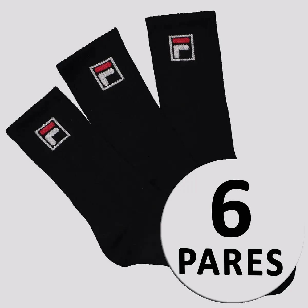 Kit Meia Fila Fbox 6 Pares Cano Alto Preto Kit Meia Fila Fbox 6 Pares Cano Alto Preto