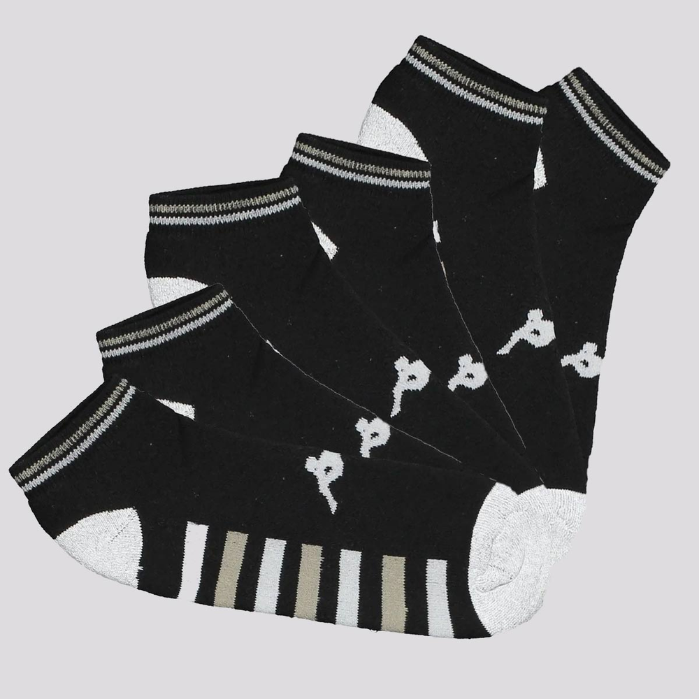 Kit Meia Kappa 3 Pares Comfort Cano Baixo Preta Kit Meia Kappa 3 Pares Comfort Cano Baixo Preta