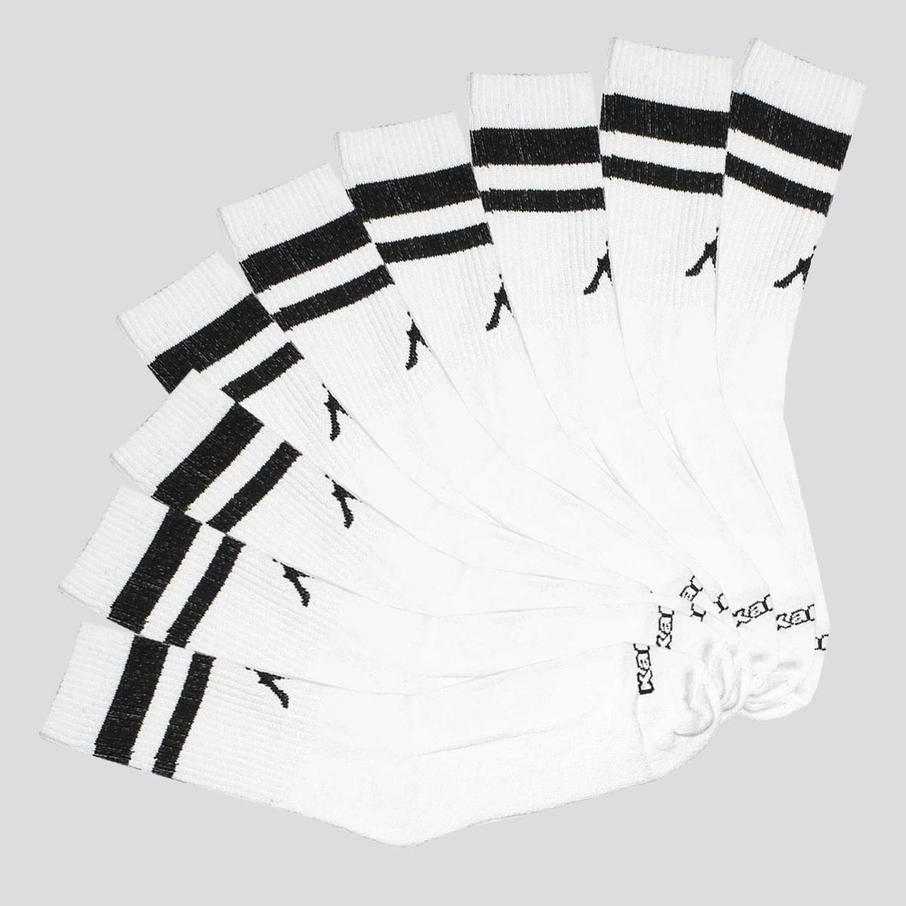 Kit Meia Kappa 9 Pares Sport Cano Alto Branca Kit Meia Kappa 9 Pares Sport Cano Alto Branca