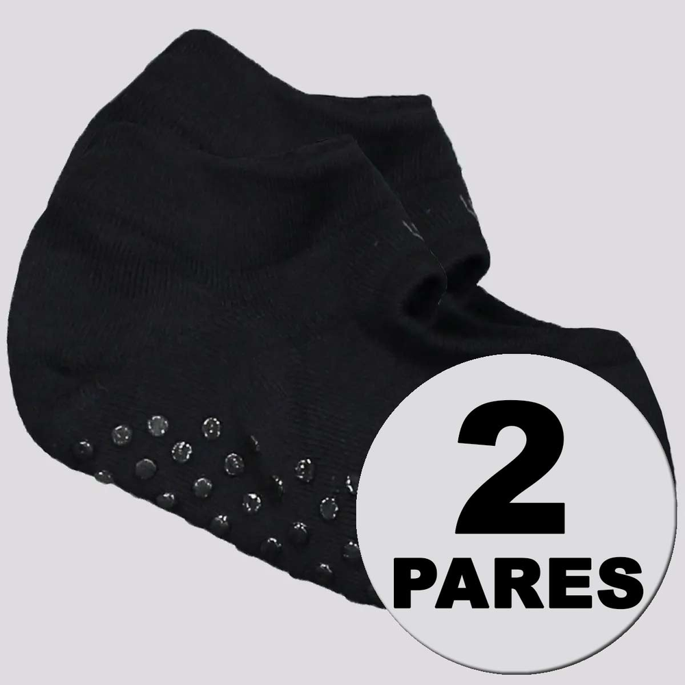 Kit Meia Lupo Performance Sapatilha Pilates 2 Pares Feminina Preta Kit Meia Lupo Performance Sapatilha Pilates 2 Pares Feminina Preta