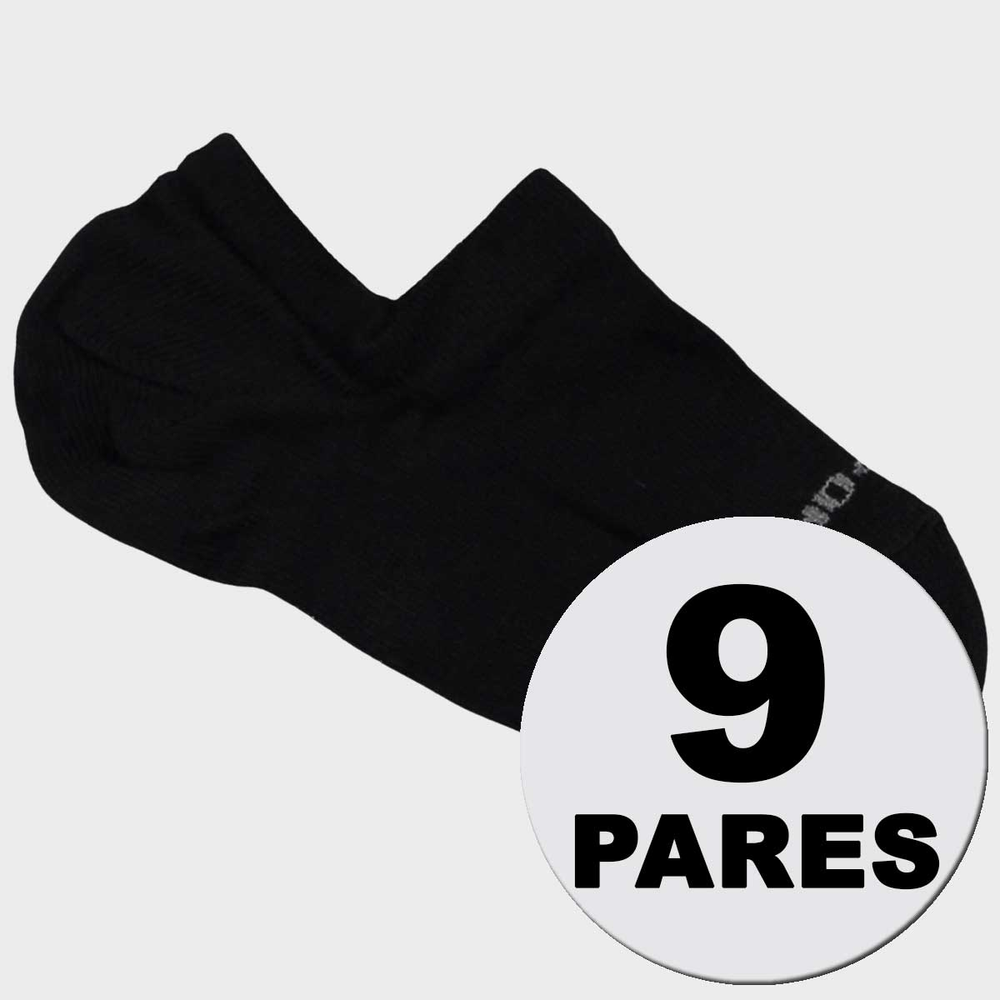 Kit Meia Lupo Sport Sapatilha 9 Pares Preta