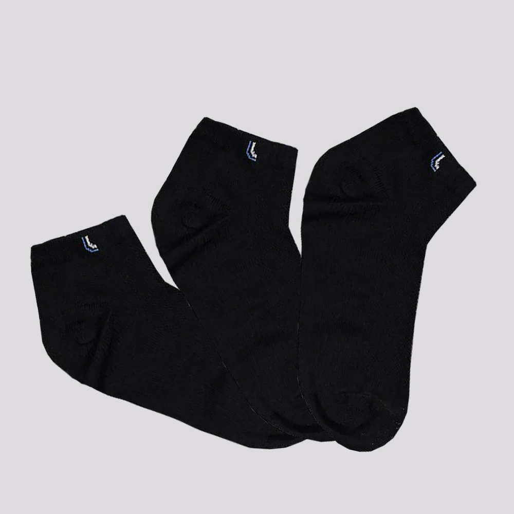 Kit Meia Lupo Walk Cano Curto 3 Pares Preta