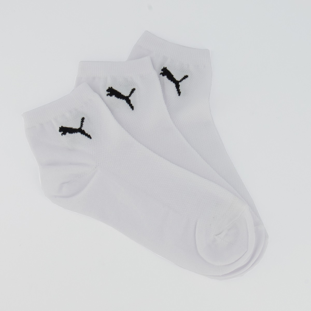 Kit Meia Puma 3 Pares Cano Médio Branca