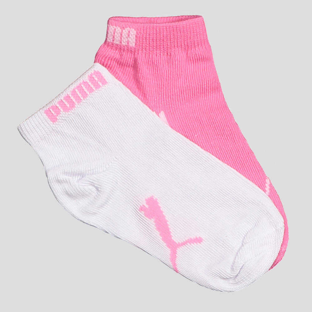 Kit Meia Puma Sapatilha 2 Pares Infantil Rosa