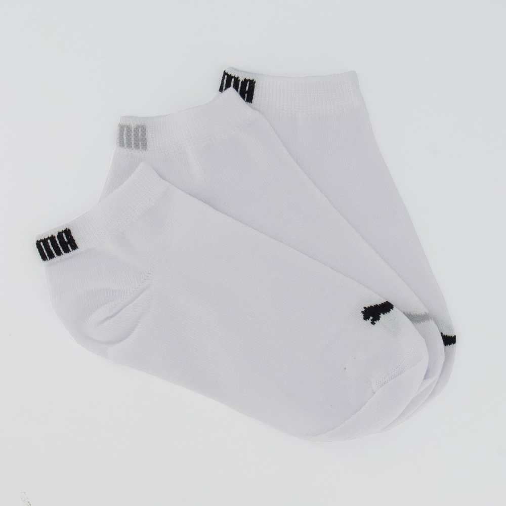 Kit Meia Puma Sapatilha 3 Pares Cano Curto Feminina