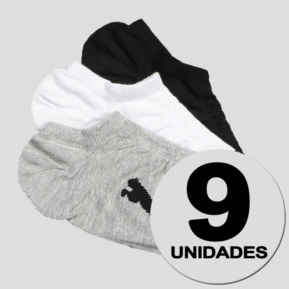 Kit Meia Puma Sapatilha 9 Pares Feminina Sortida