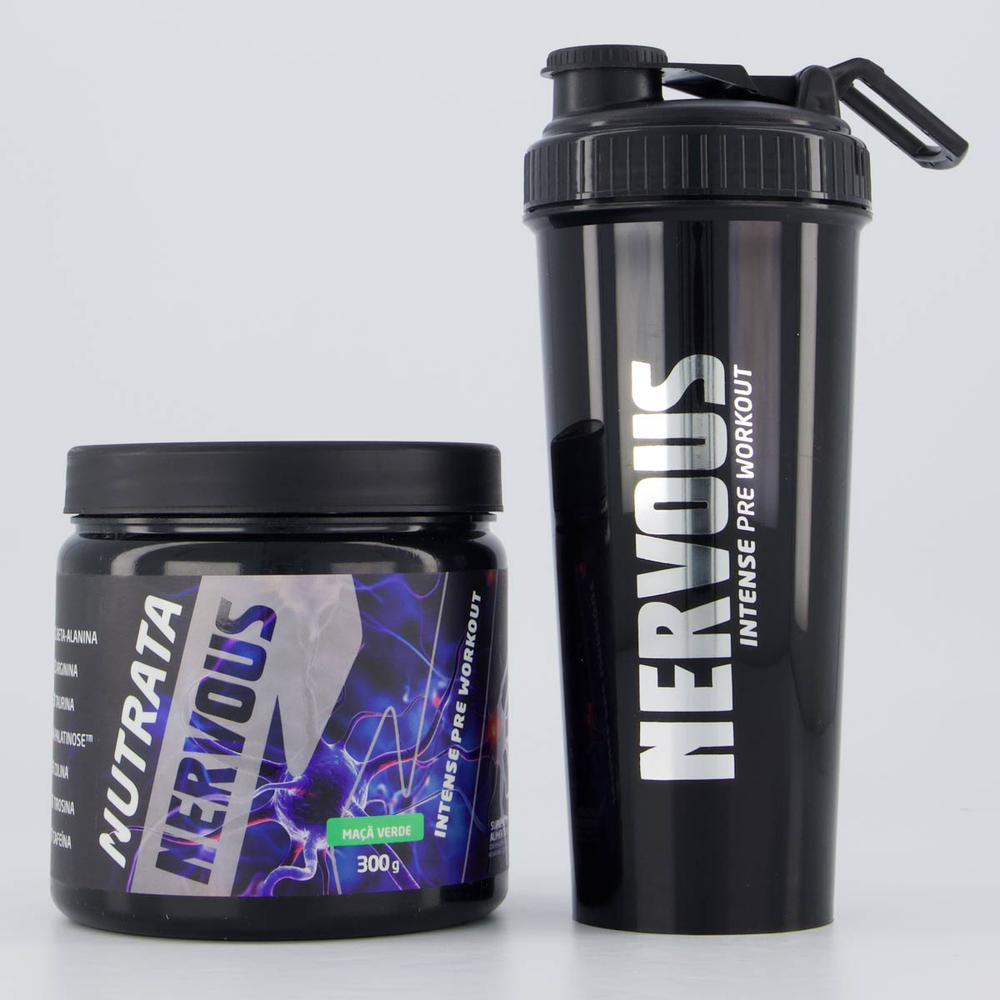 Kit Pré-Treino Nutrata Nervous 300g + Coqueteleira Kit Pré-Treino Nutrata Nervous 300g + Coqueteleira
