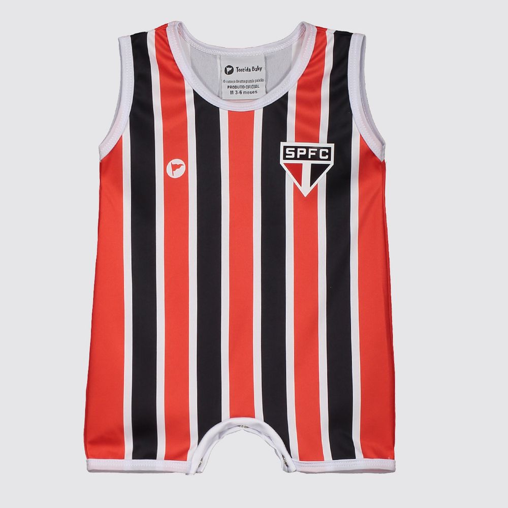 Macacão Regata Infantil São Paulo Macacão Regata Infantil São Paulo