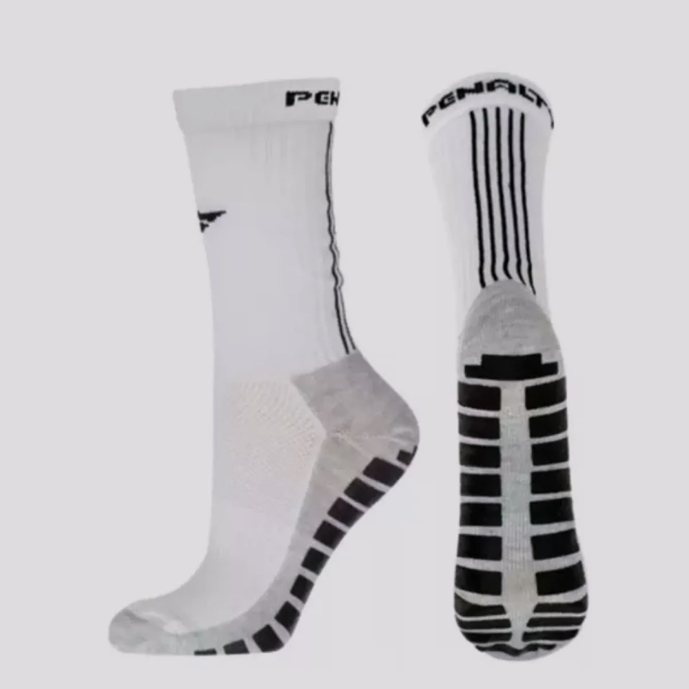 Meia Penalty Grip Antiderrapante Branca
