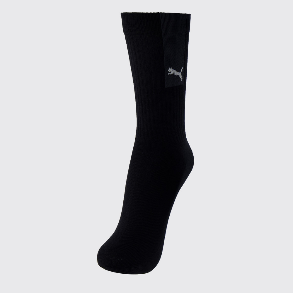 Meia Puma Esportiva Cano Longo Logo Preta Meia Puma Esportiva Cano Longo Logo Preta