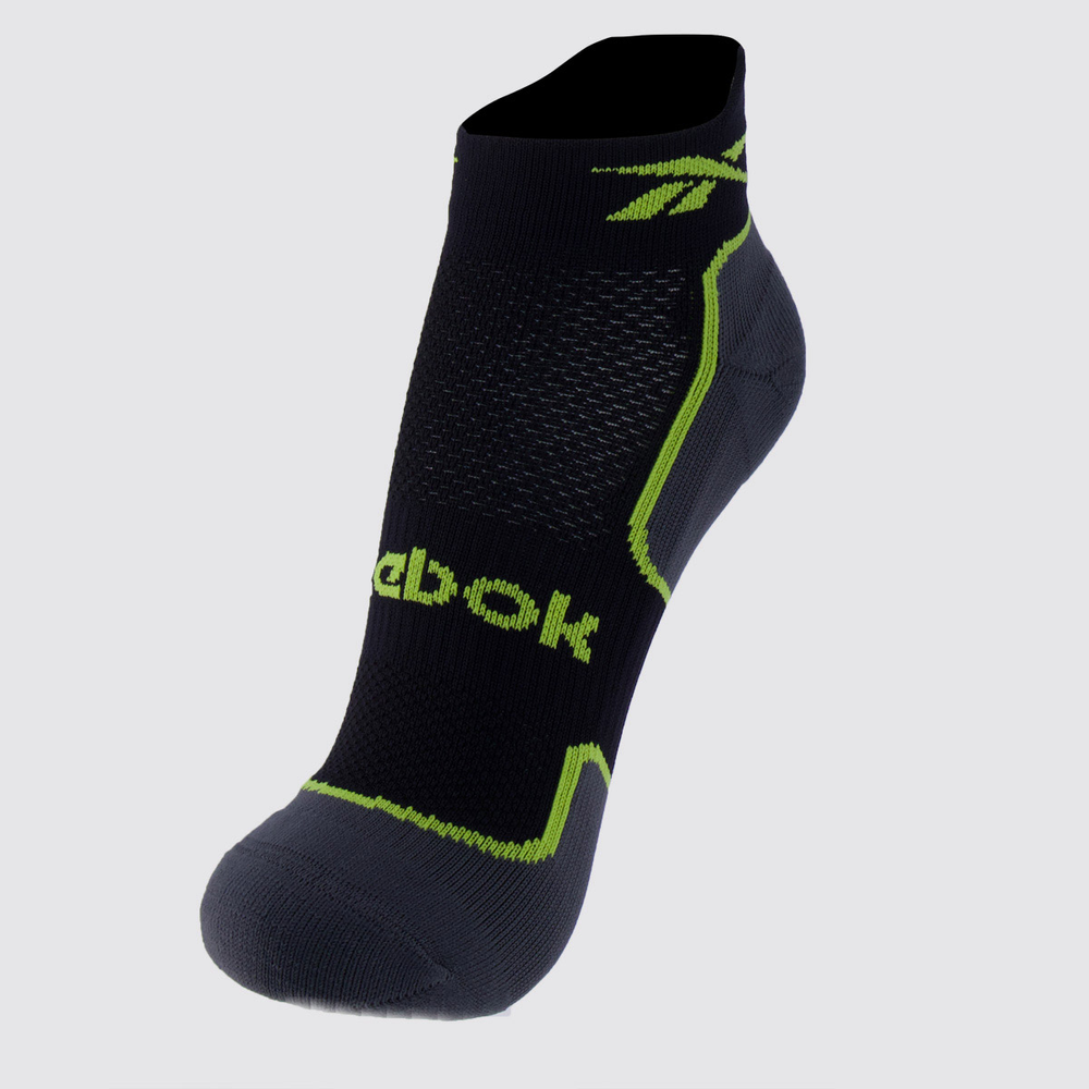 Meia Reebok Cano Invisível Performance Feminina Preta e Verde Meia Reebok Cano Invisível Performance Feminina Preta e Verde
