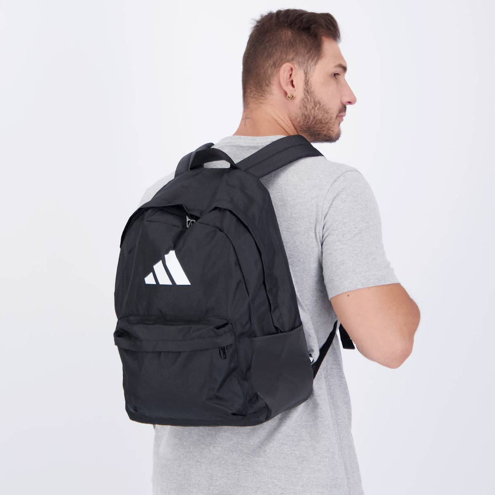 Mochila Adidas Clássica Bars Preta