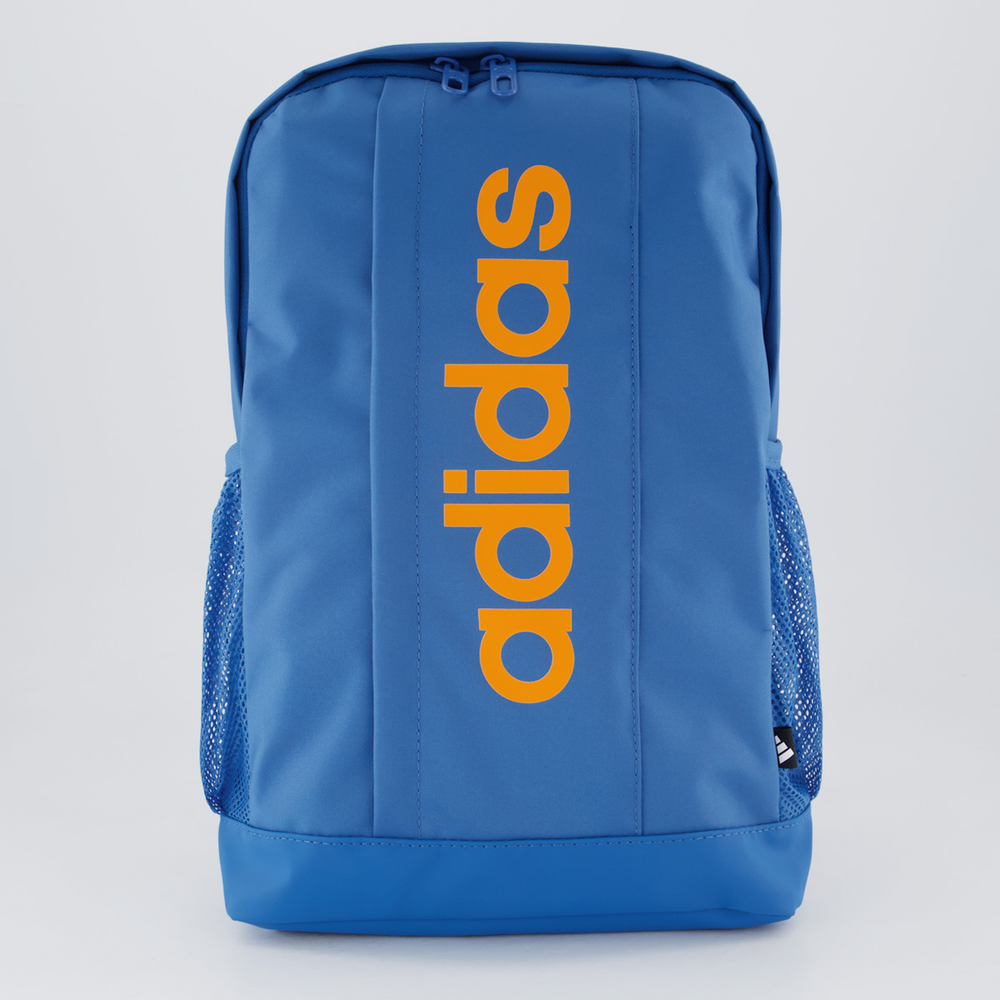 Mochila Adidas Linear Juvenil Azul e Laranja