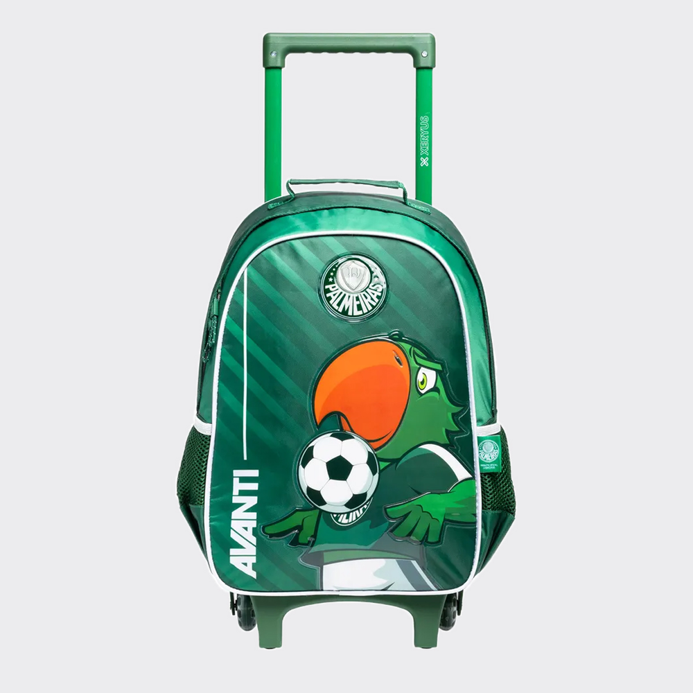 Mochila com Rodas e Alças Palmeiras Escolar Mascote 16 Verde