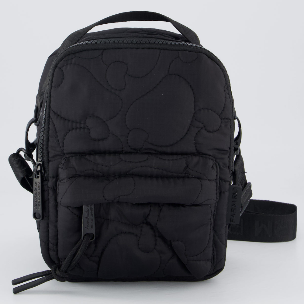 Mochila Farm Mini Borogodó Puffer Preto
