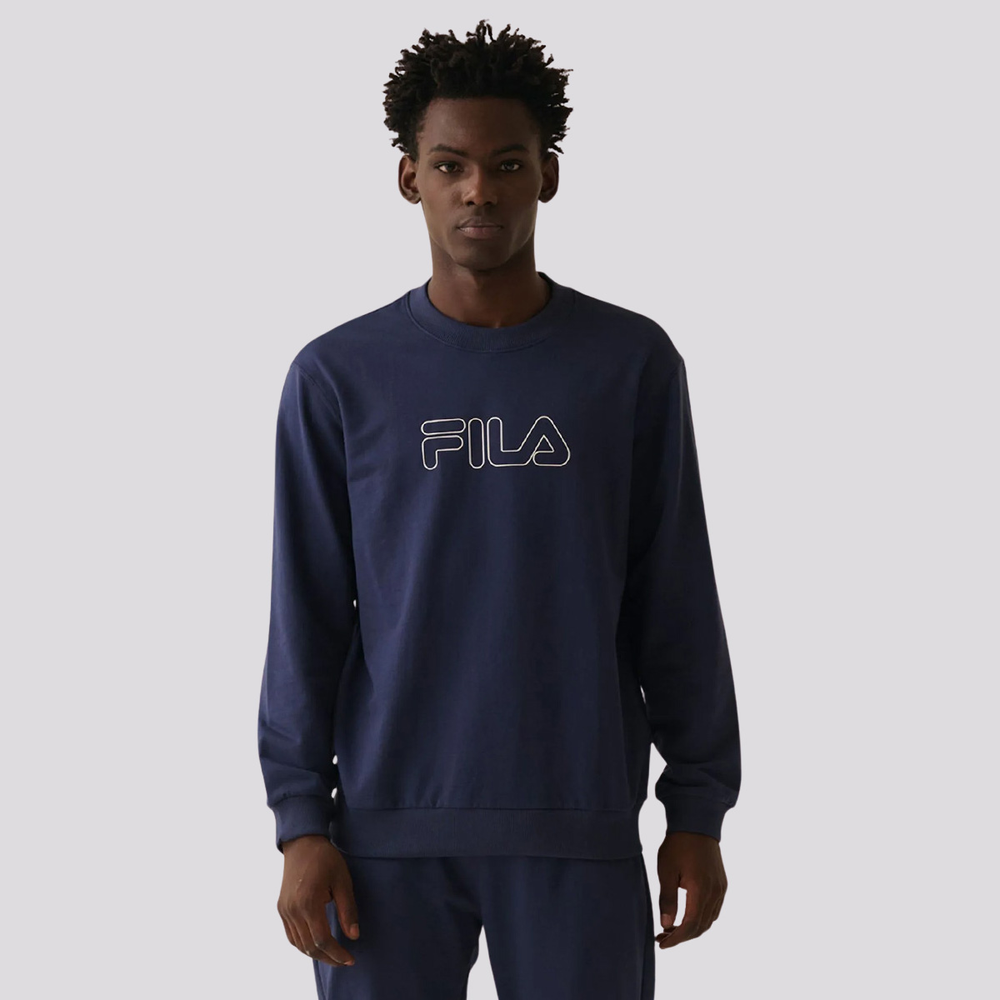 Moletom Fila Letter Outline Light Marinho Moletom Fila Letter Outline Light Marinho