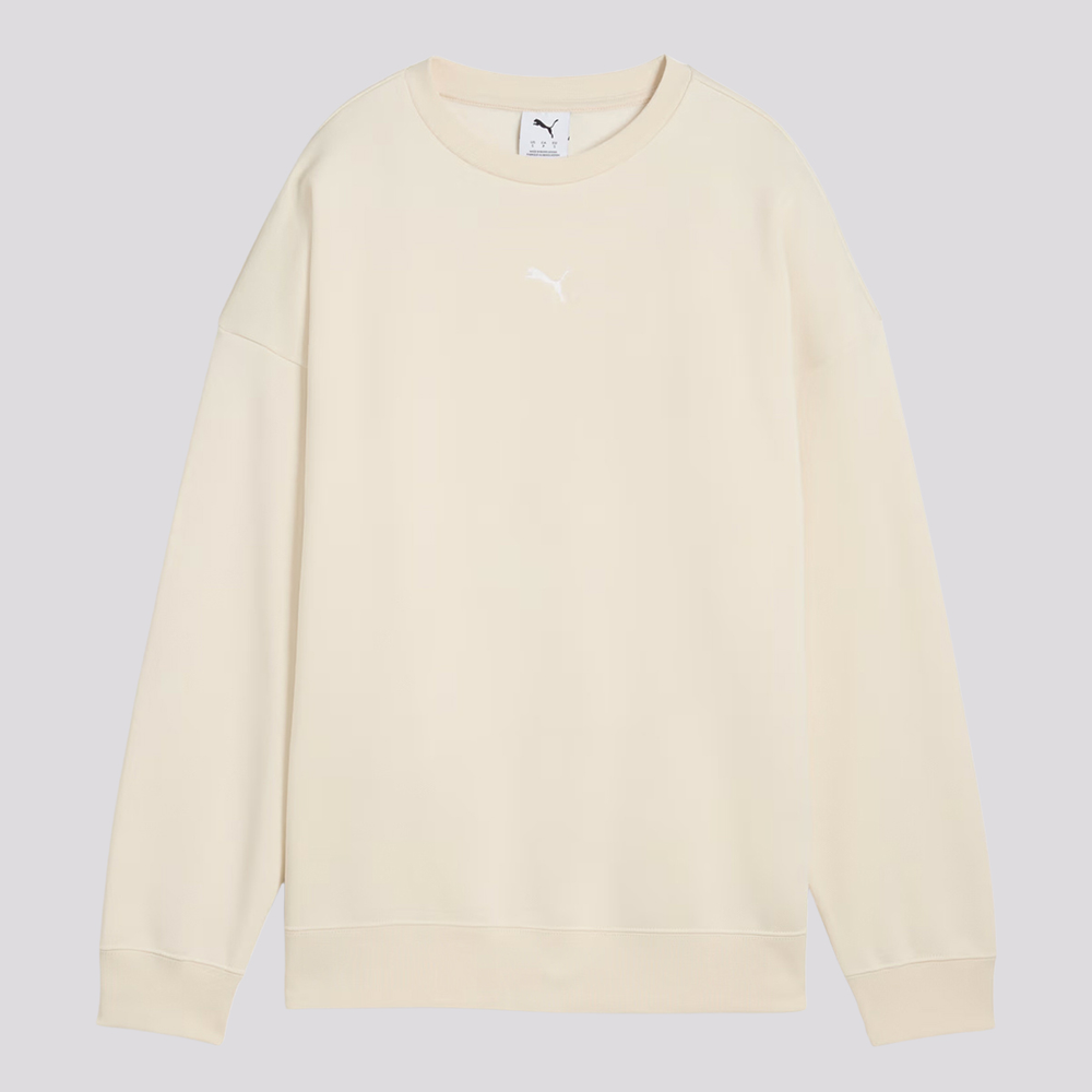 Moletom Puma ESS Oversized Feminina Off White Moletom Puma ESS Oversized Feminina Off White