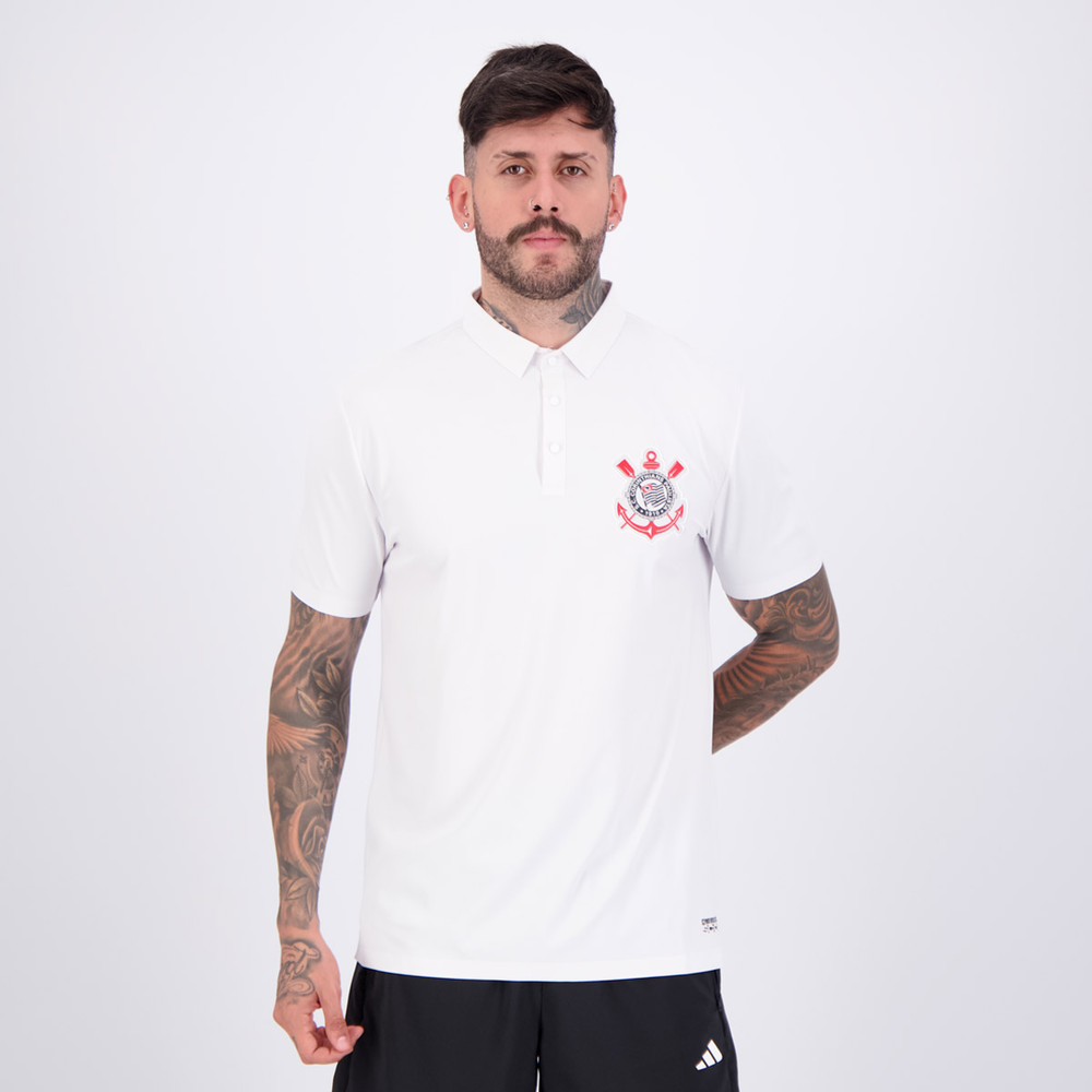 Polo Corinthians Classic Branca Polo Corinthians Classic Branca