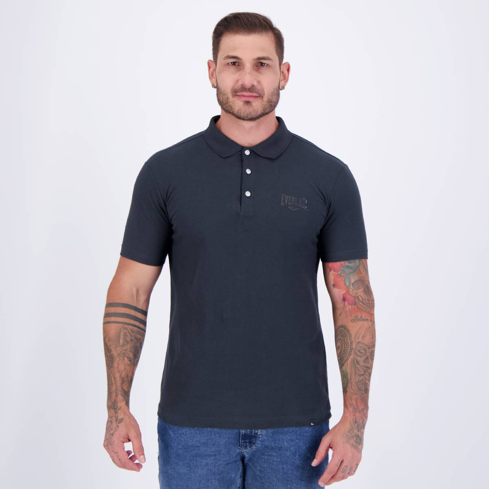 Polo Everlast Basic Cinza Escuro Polo Everlast Basic Cinza Escuro