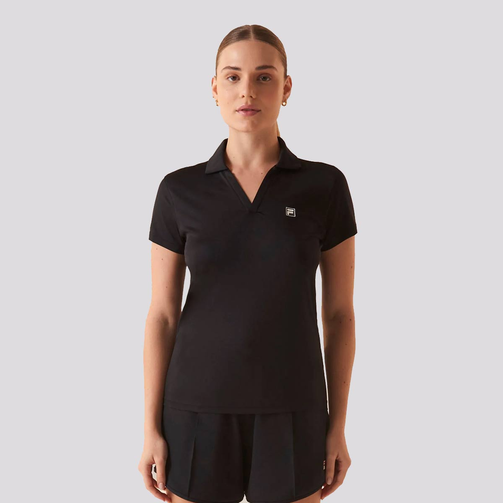 Polo Fila F-Box Tennis Basic Feminina Preto Polo Fila F-Box Tennis Basic Feminina Preto