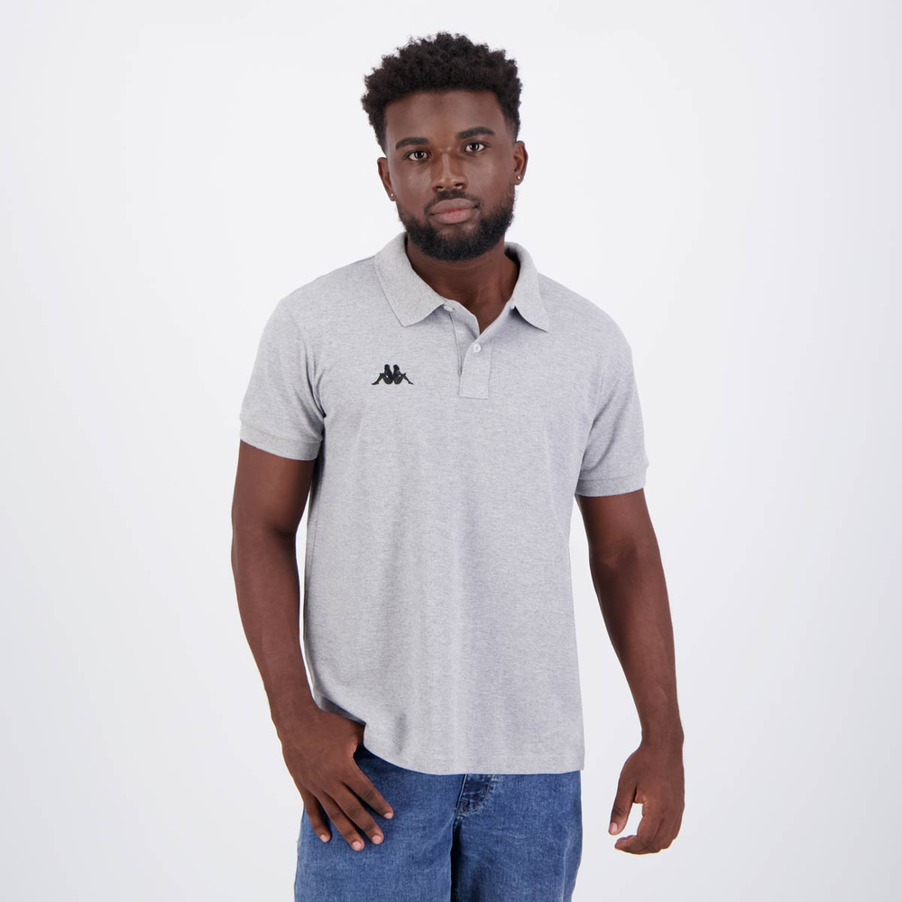 Polo Kappa Essential Sport Cinza Polo Kappa Essential Sport Cinza